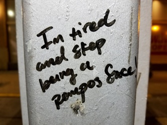 Graffiti at Columbia Heights station