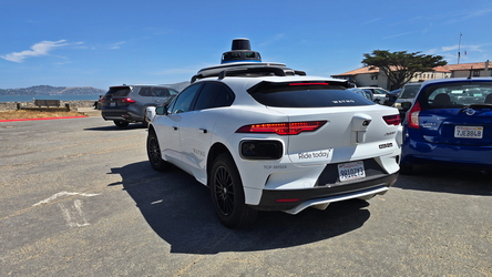Waymo car at Golden Gate Promenade